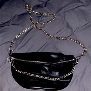 Black Leather Fanny pack